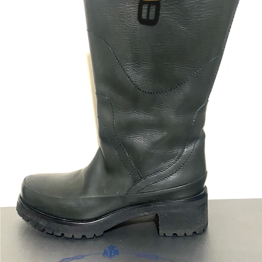 Prada green  Leather riding Boots - Picture 3 of 16